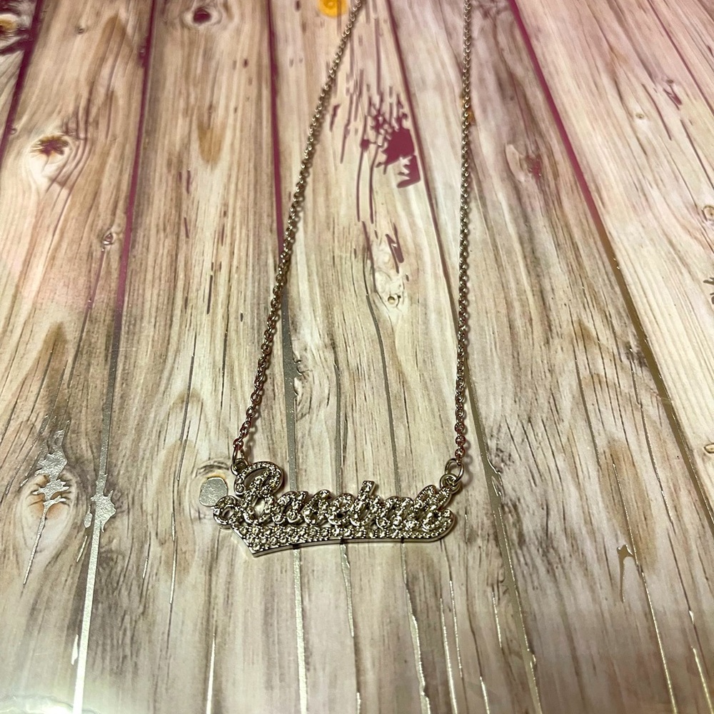 NWT Baseball Rhinestone Necklace - Picture 1 of 5